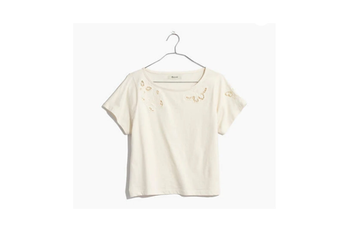 Butterfly Embroidered Shirt from Madewell