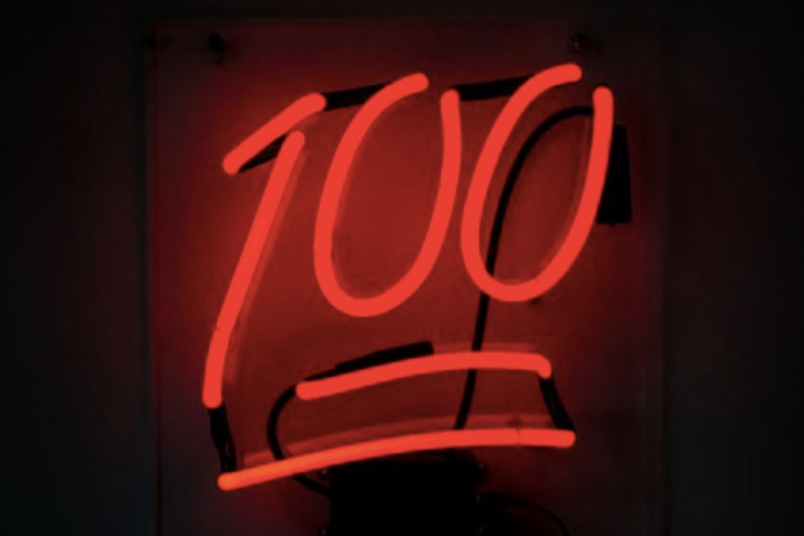 100 Neon Wall Sign from Nordstrom Rack