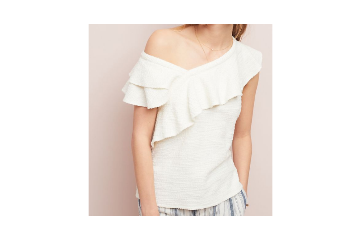 Ruffled Top on Sale from Anthropologie