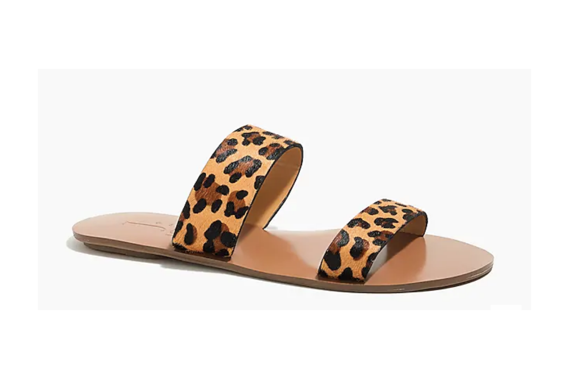 Slide Sandals in Calf Hair on Sale from J. Crew Factory - Was $54.50 ...