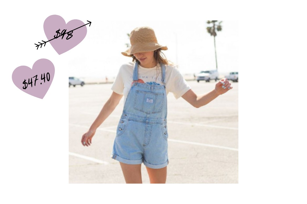 levi denim short overalls