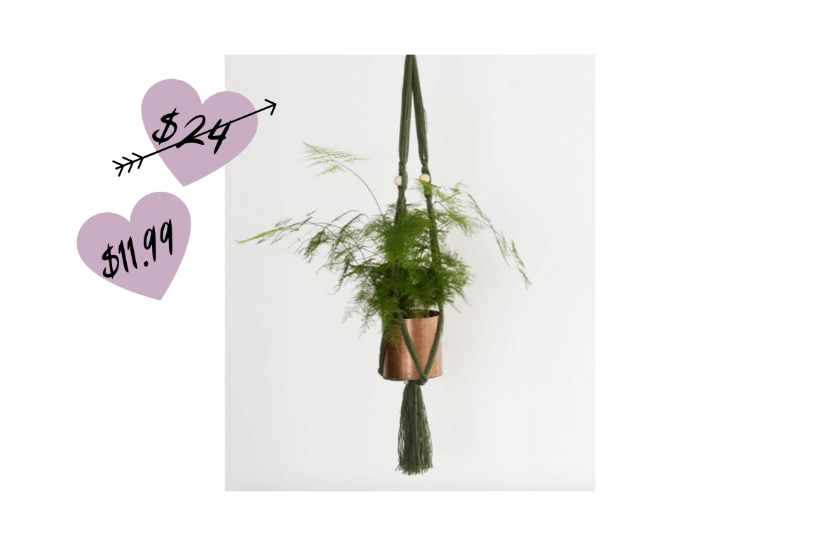 Macrame Beaded Hanging Planter on Sale from UO
