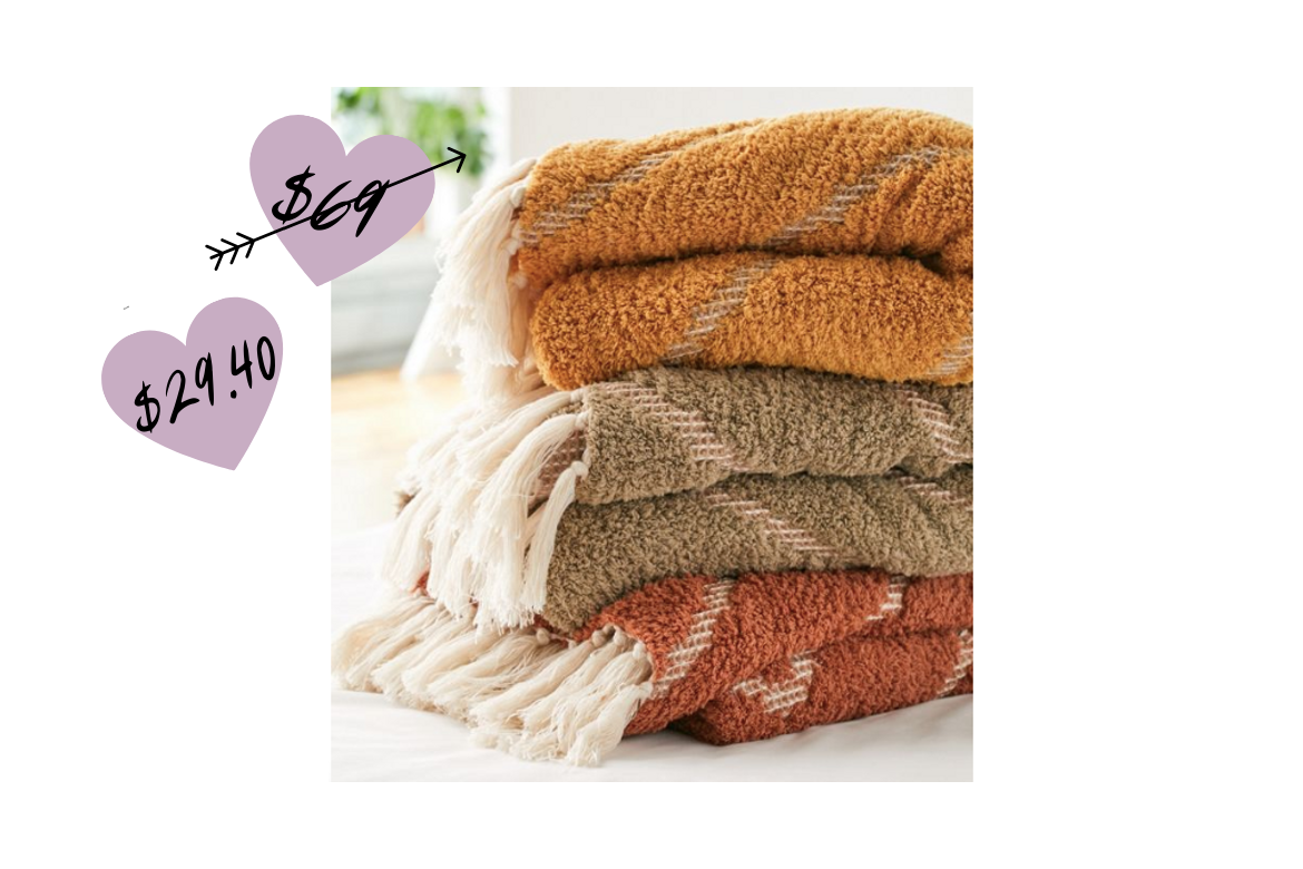 Sherpa Waffle Throw Blanket on Sale from Urban Outfitters