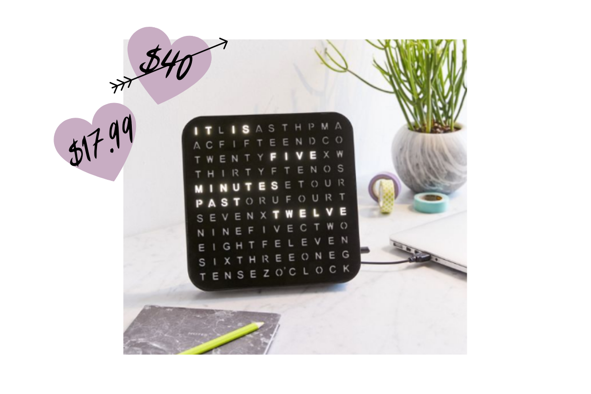 USB LED Word Clock on Sale from Urban Outfitters