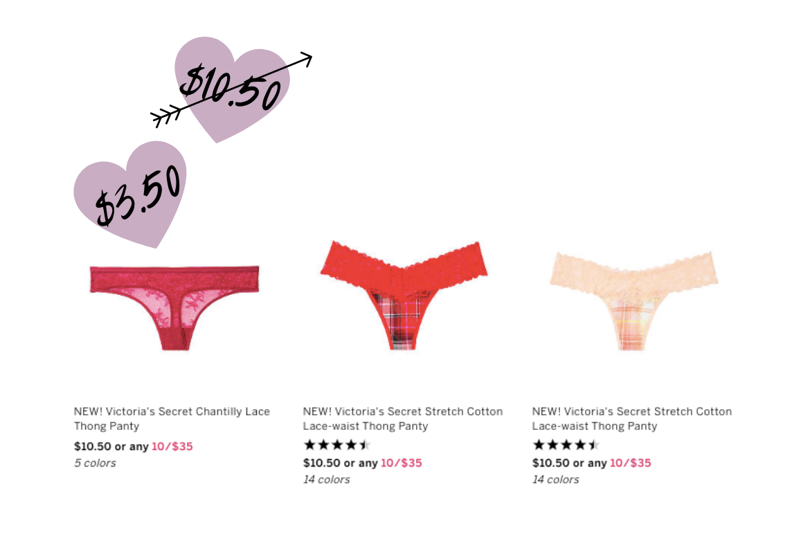 Victoria's Secret Underwear Sale 10 for $35