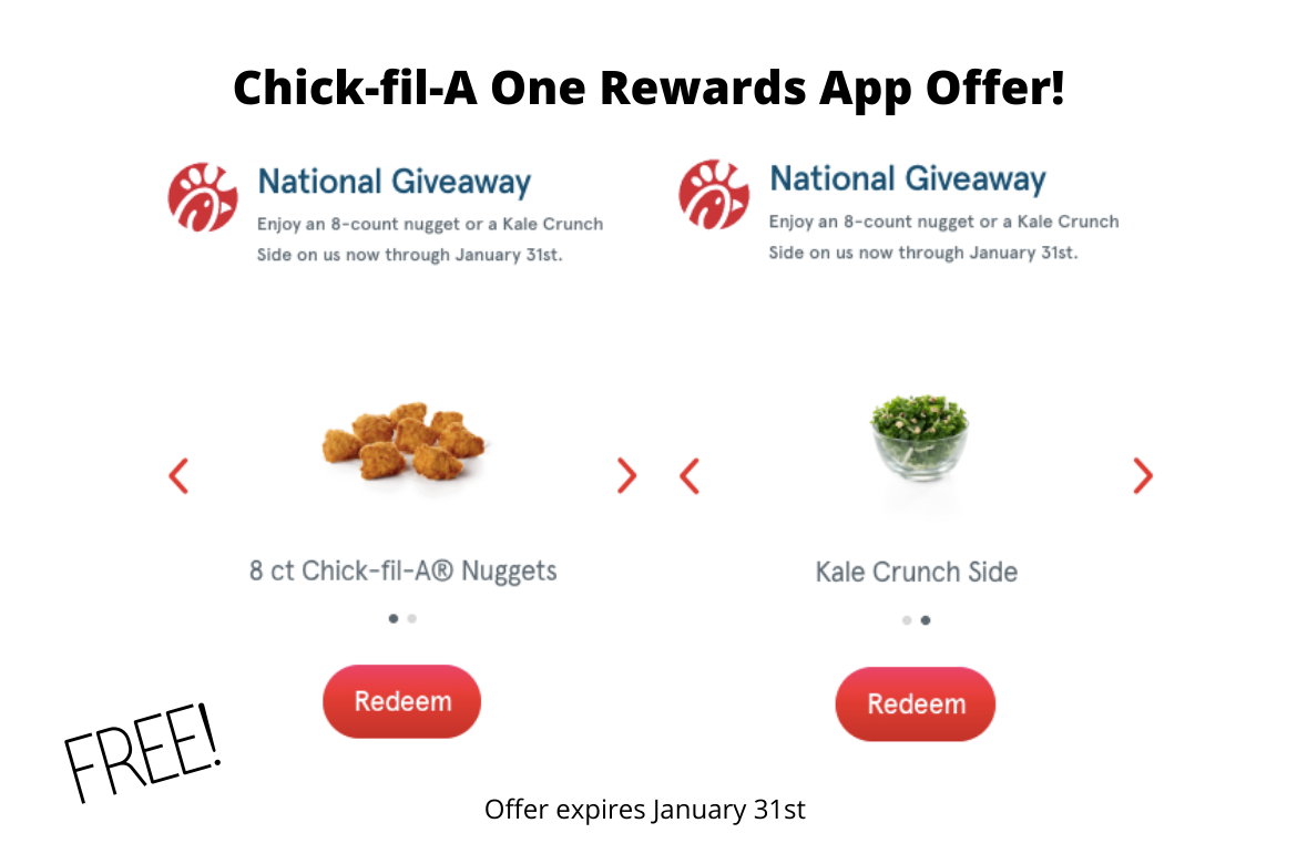 Chick-fil-A One Rewards App Offer - Sales Rack Sidekick