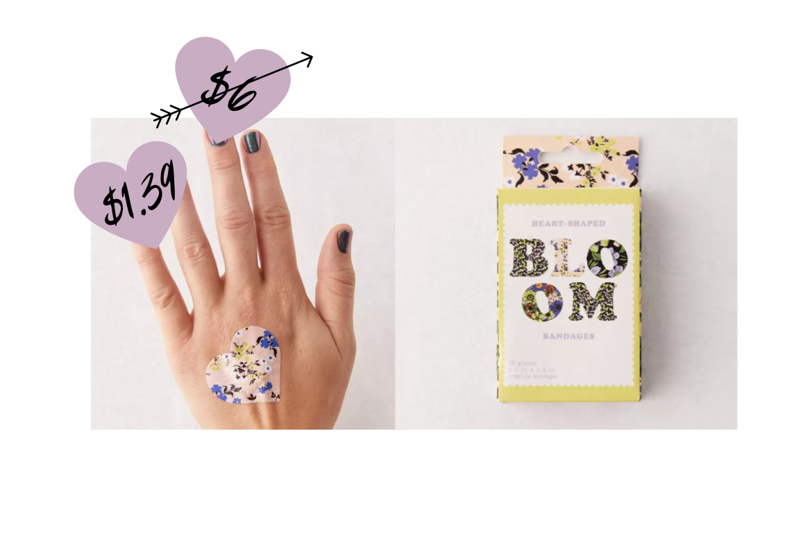 Heart Shaped Bloom Bandages on Sale from Urban Outfitters